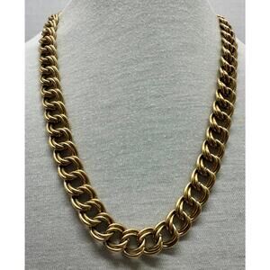 Vintage 1980s Givenchy Double Chain Link Necklace 11.5"
